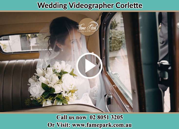 The Bride inside the car Corlette NSW 2315