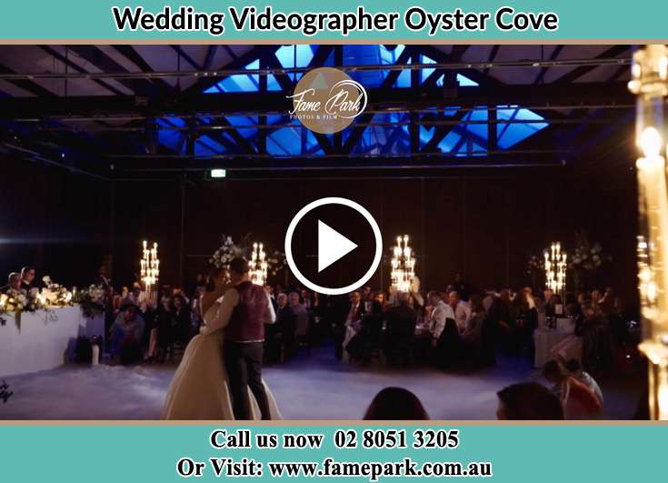 Bride and Groom at the dance floor Oyster Cove NSW 2318