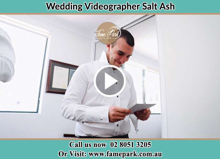 The Groom reading a note Salt Ash NSW 2318